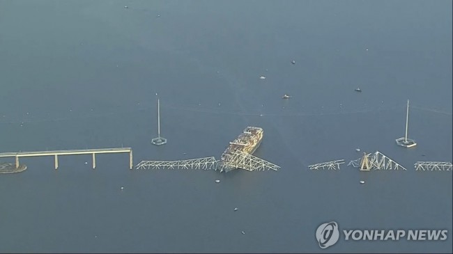 볼티모어 교량 붕괴 현장