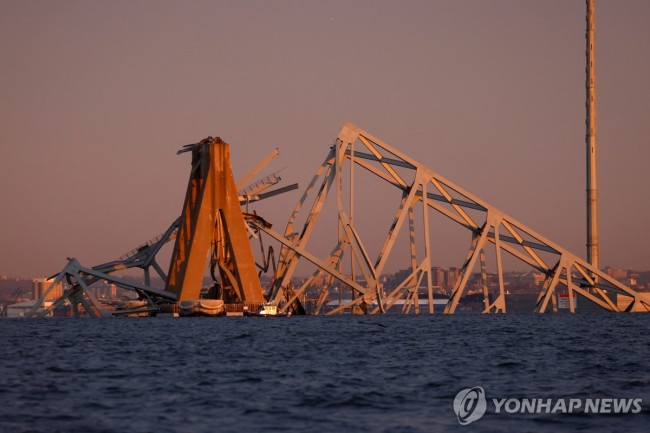 볼티모어 교량 붕괴 현장
