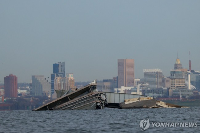 볼티모어 교량 붕괴 현장