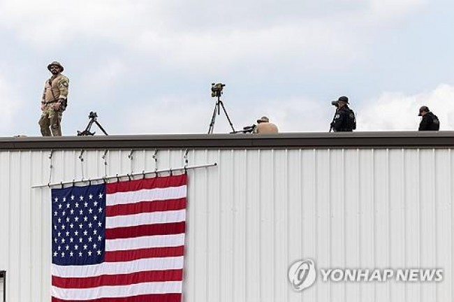 트럼프 유세장 주변 경호 인력