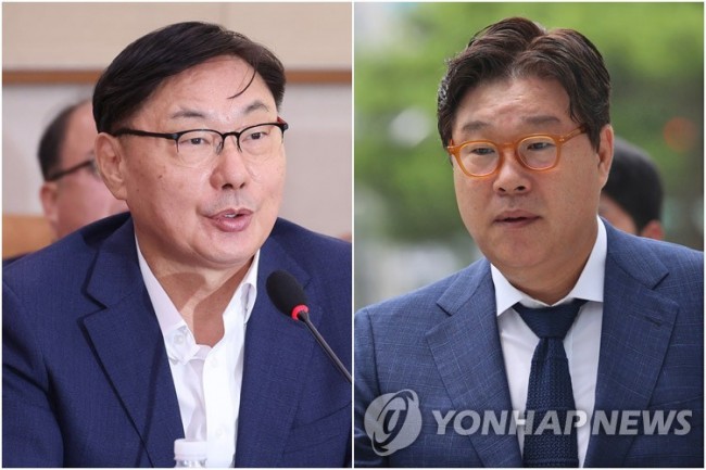 이화영 전 경기도 평화부지사(왼쪽)-김성태 전 쌍방울그룹 회장