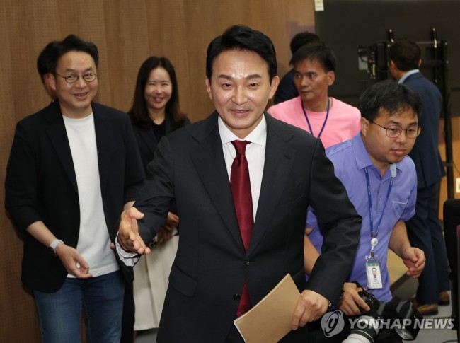 당 대표 출마 선언 마친 원희룡
