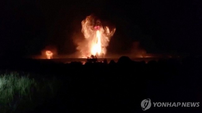 러시아 토로페츠 지역에서 18일(현지시간) 발생한 화재