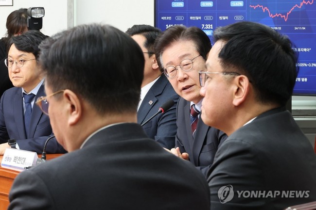최상목 권한대행과 면담하는 이재명 대표