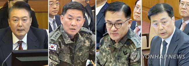 탄핵심판 5차 변론 출석한 윤석열 대통령과 증인들